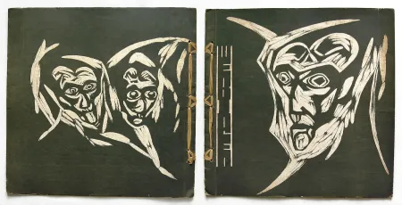 Gravure Sur Bois Havermans - Heads (for 'Wendingen') 