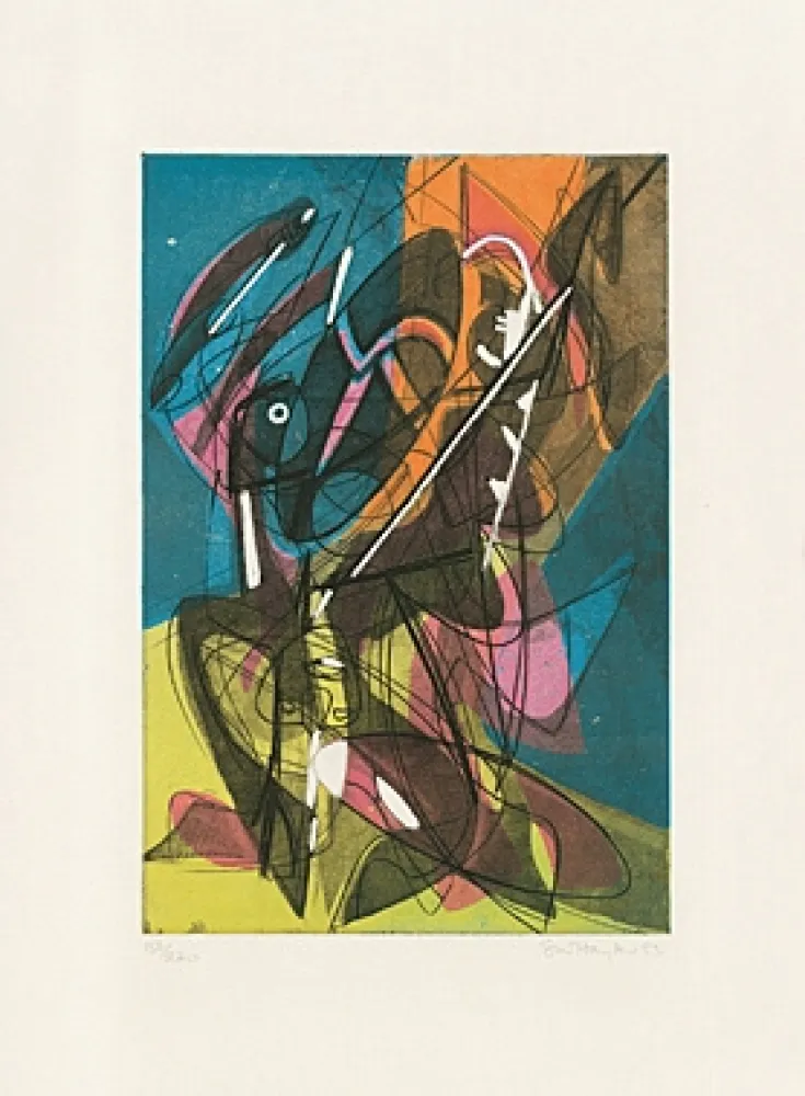 Eau-Forte Et Aquatinte Hayter - Combat