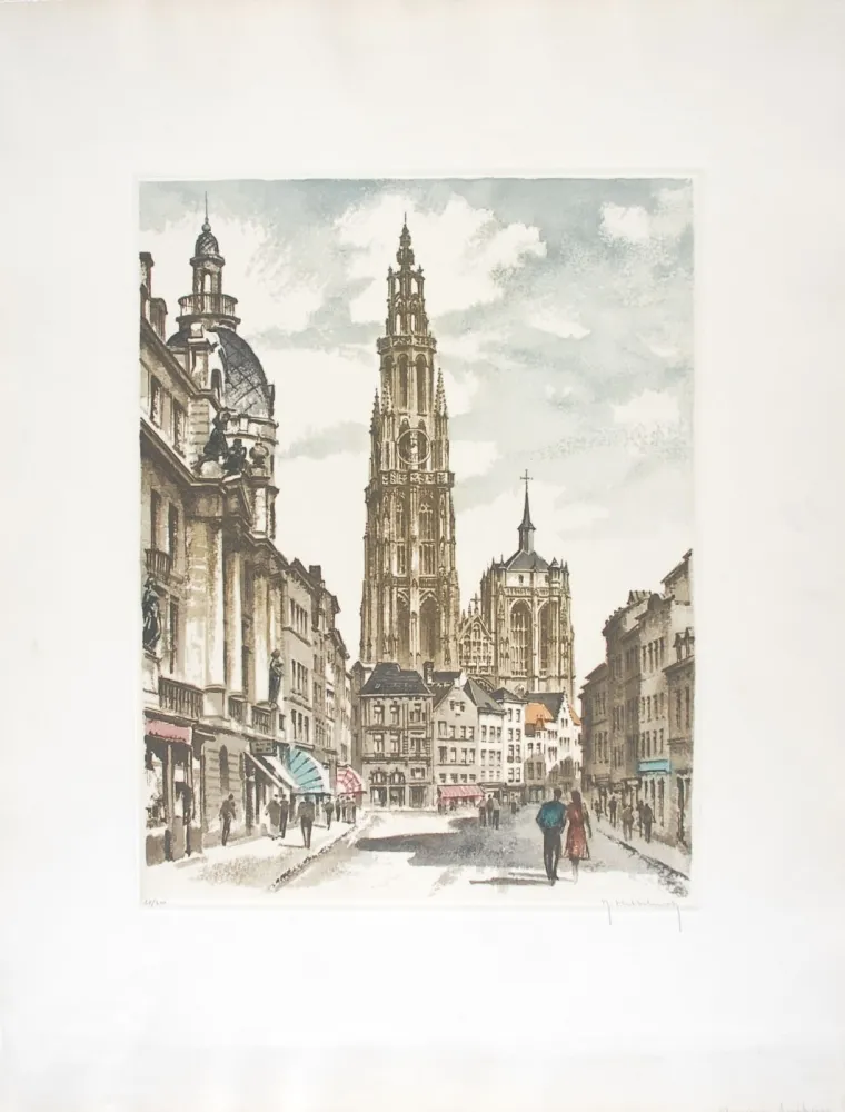 Eau-Forte Hebbelinck - Anvers : Suikerrui