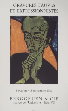 Livre Illustré Heckel - Expressionisme, Portrait d'Homme