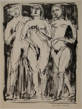 Aucune Technique Helbig - Drei stehende Figuren