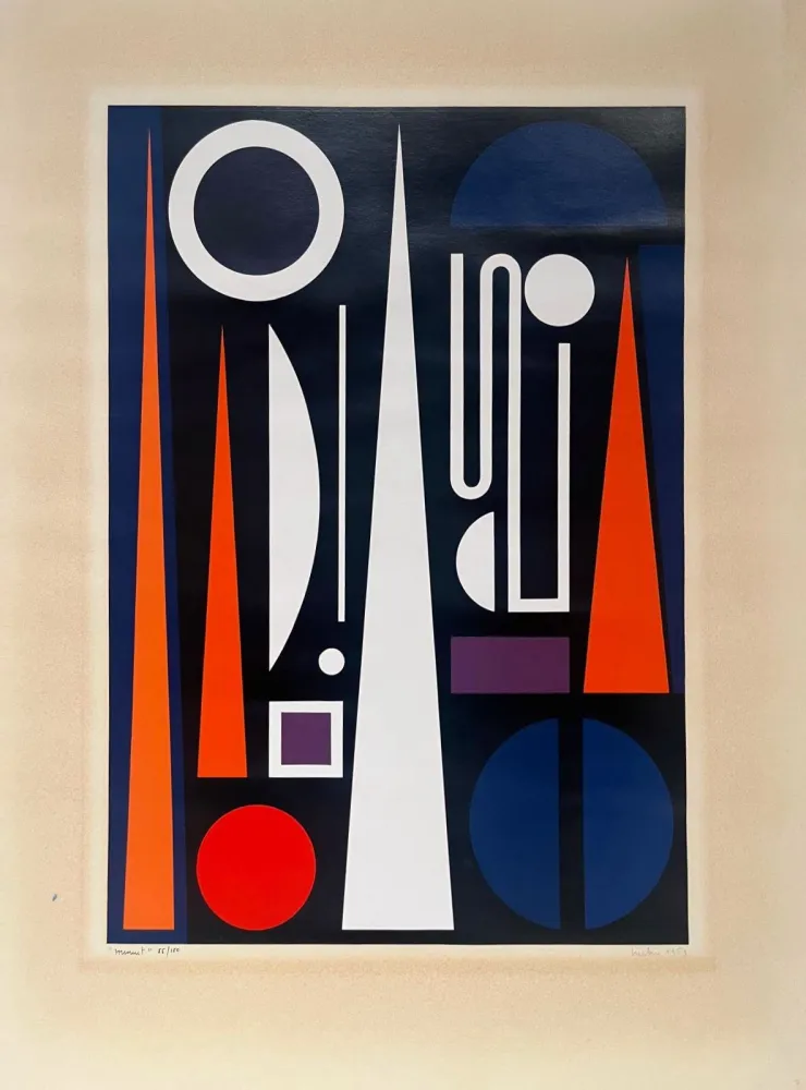 Sérigraphie Herbin - Minuit 