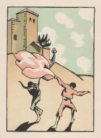 Gravure Sur Bois Hermann-Paul - Douze dessins pour amour de Goya, composés et gravés par Hermann-Paul