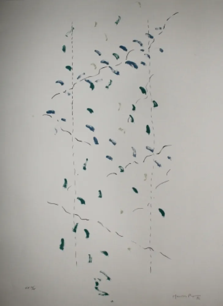 Lithographie Hernandez Pijuan - A.L. Osaka (avant-la-lettre Osaka)