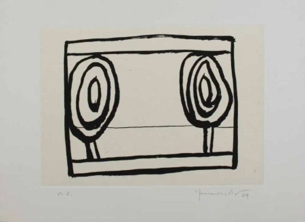 Aquatinte Hernandez Pijuan - Arbres 1