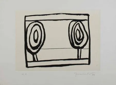 Aquatinte Hernandez Pijuan - Arbres 1