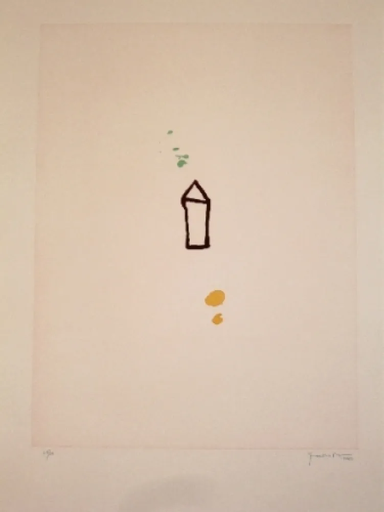 Aquatinte Hernandez Pijuan - Casa amb jardí 1