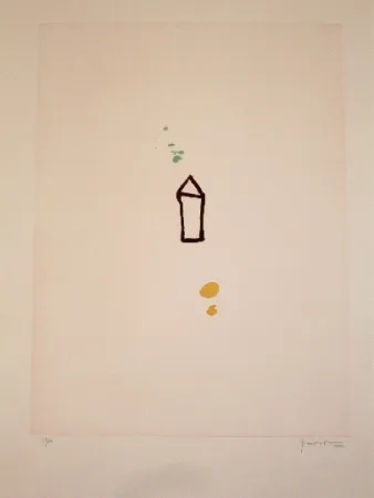 Aquatinte Hernandez Pijuan - Casa amb jardí 1