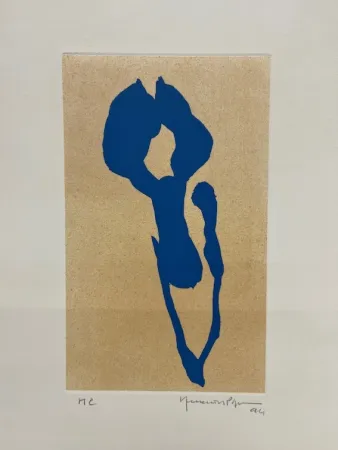 Gravure Hernandez Pijuan - Iris Blau 2