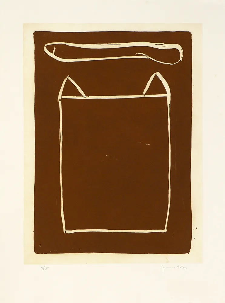 Gravure Hernandez Pijuan - La casa desde la que se divisa el campo III