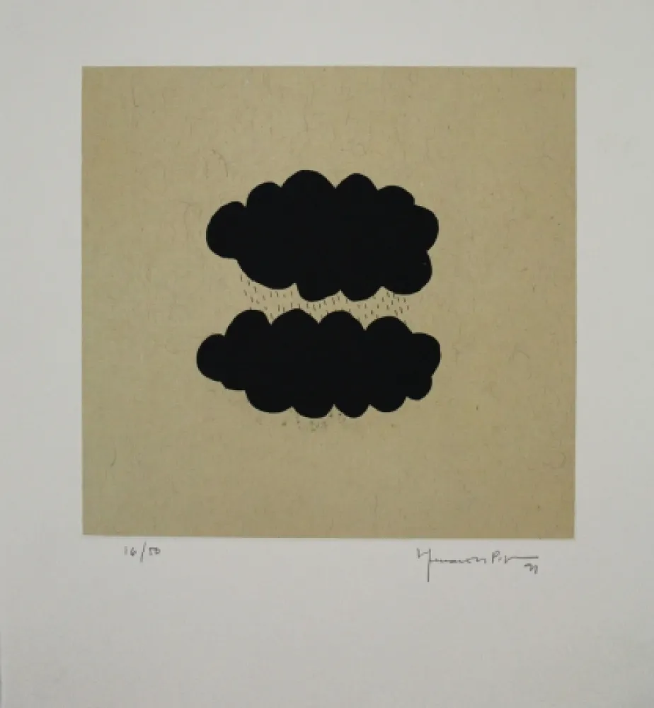 Aquatinte Hernandez Pijuan - Núvols III