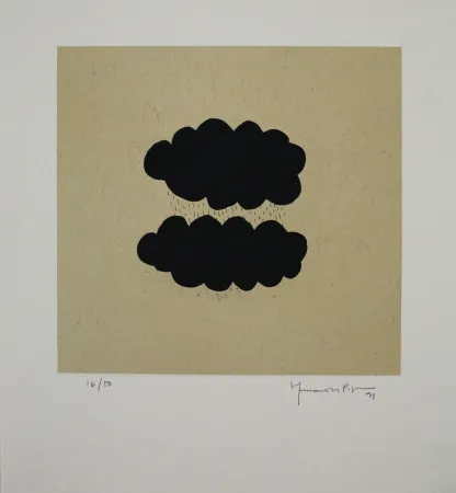 Aquatinte Hernandez Pijuan - Núvols III