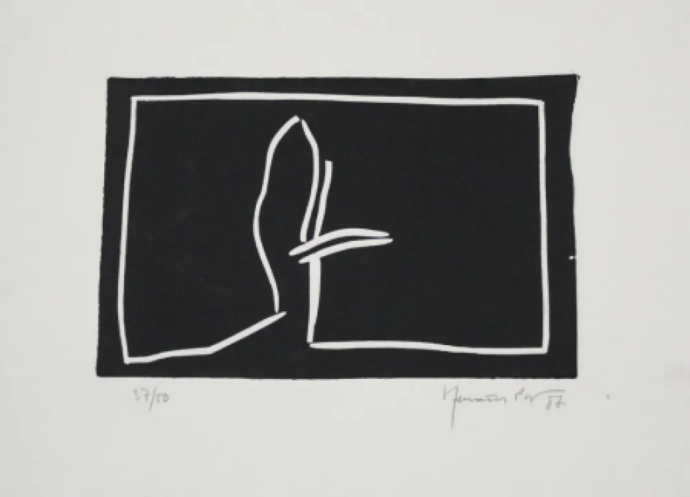 Linogravure Hernandez Pijuan - Paisatge II / Landscape II