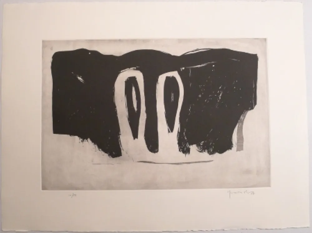 Aquatinte Hernandez Pijuan - Xipres en el Paissatge