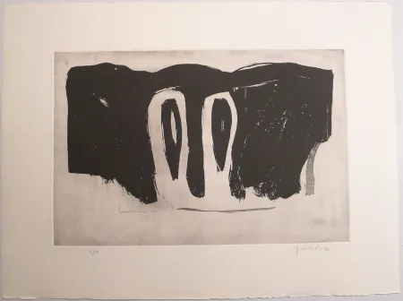 Aquatinte Hernandez Pijuan - Xipres en el Paissatge