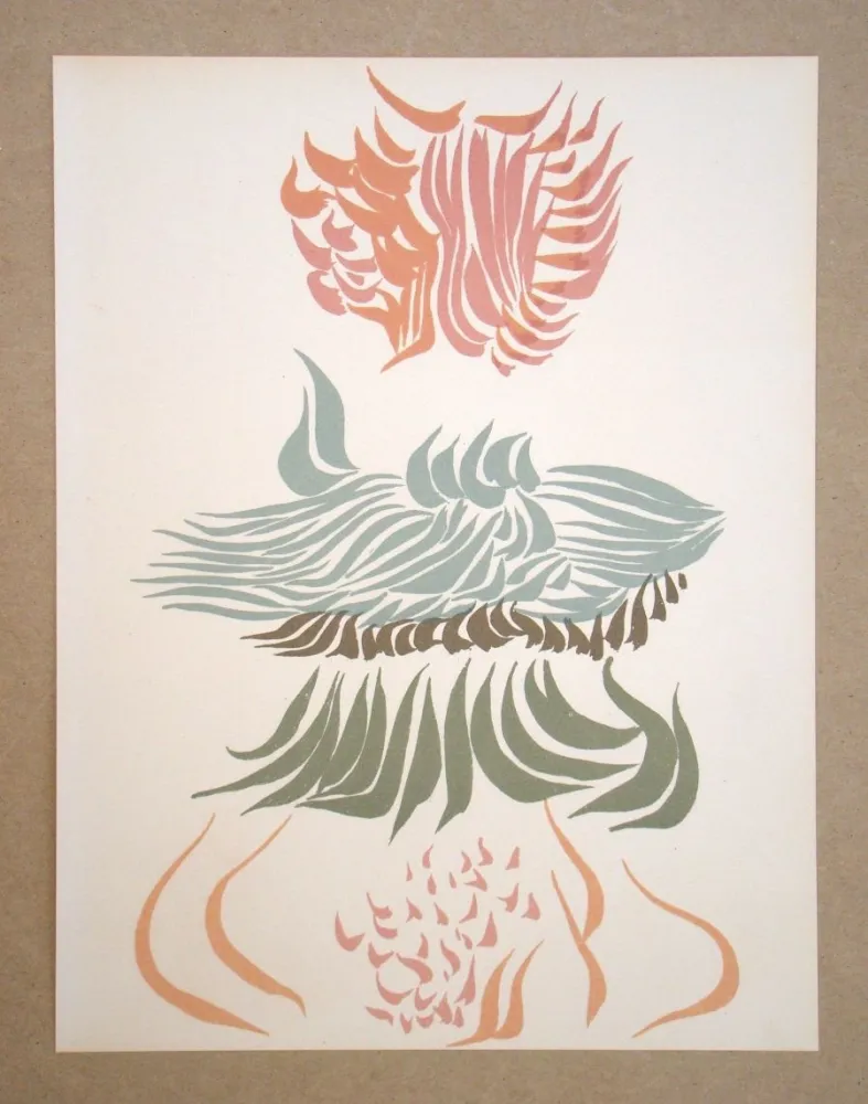 Lithographie Herold - Composition abstrait