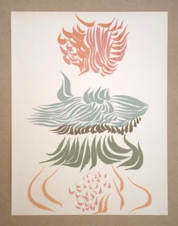 Lithographie Herold - Composition abstrait