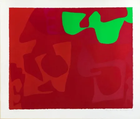 Sérigraphie Heron - Small Red January 1973: 2 