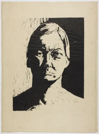 Gravure Sur Bois Hilmer - Frauenporträt (Portrait of a woman)