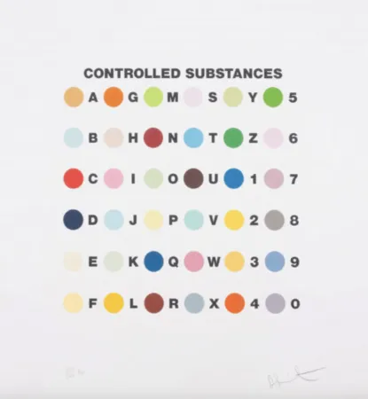 Sérigraphie Hirst - Controlled Substances Key Spot