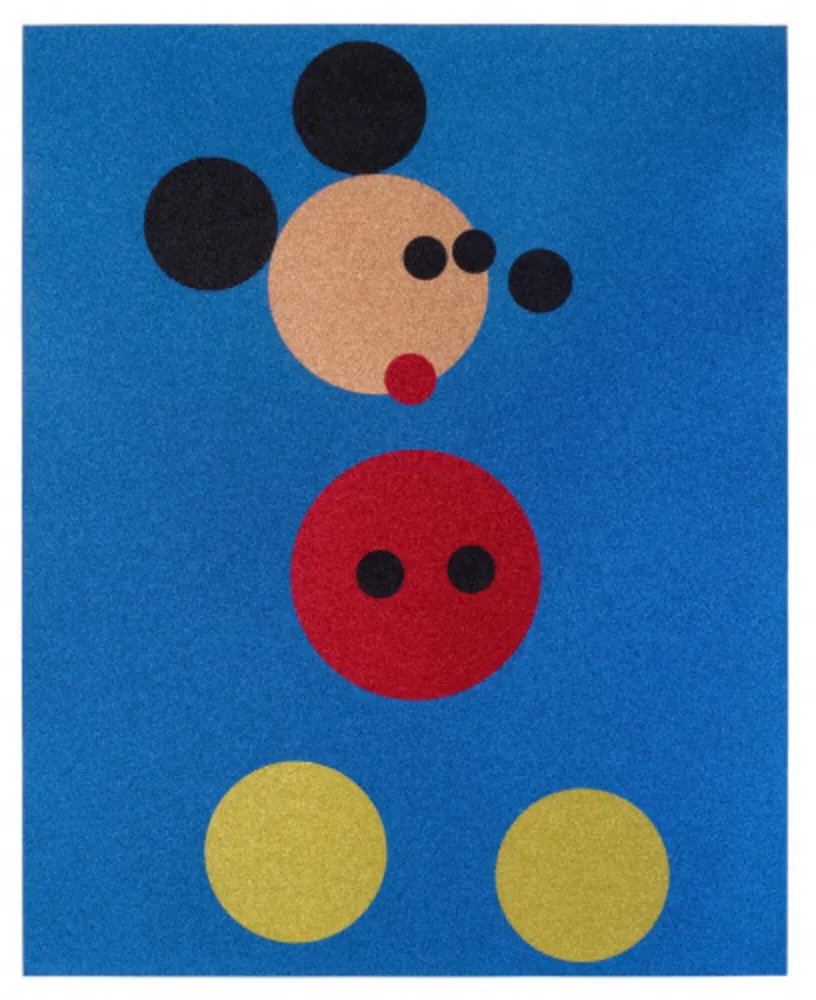 Sérigraphie Hirst - Large Mickey - Blue Glitter