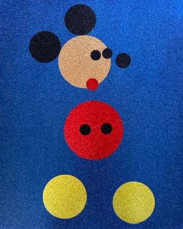Sérigraphie Hirst - Mickey (Blue Glitter)