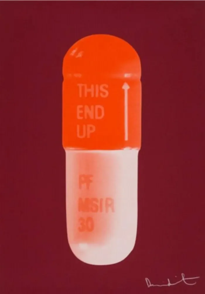 Sérigraphie Hirst - The Cure (Sienna Red/Tangerine/Light Tangerine)
