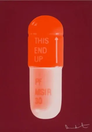 Sérigraphie Hirst - The Cure (Sienna Red/Tangerine/Light Tangerine)