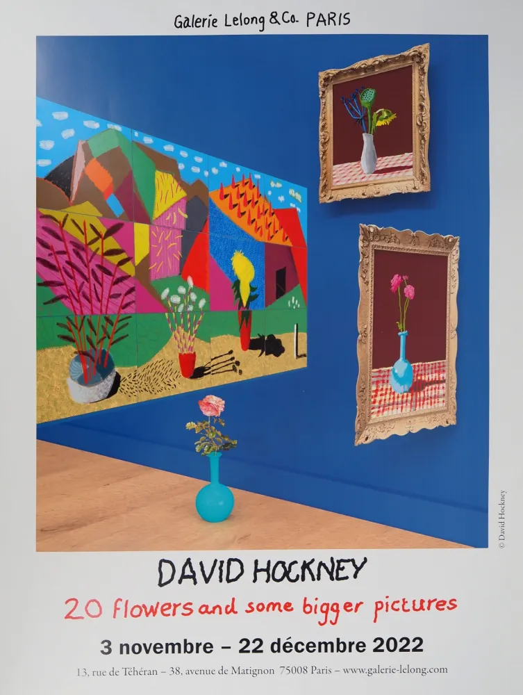 Affiche Hockney - 20 Flowers and Some Bigger Pictures