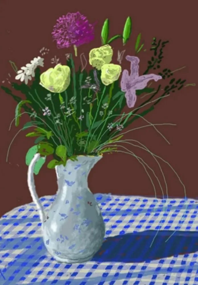 Multiple Hockney - 20th February 2021, Jug With Flowers