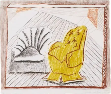 Lithographie Hockney - A Picture of Two Chairs