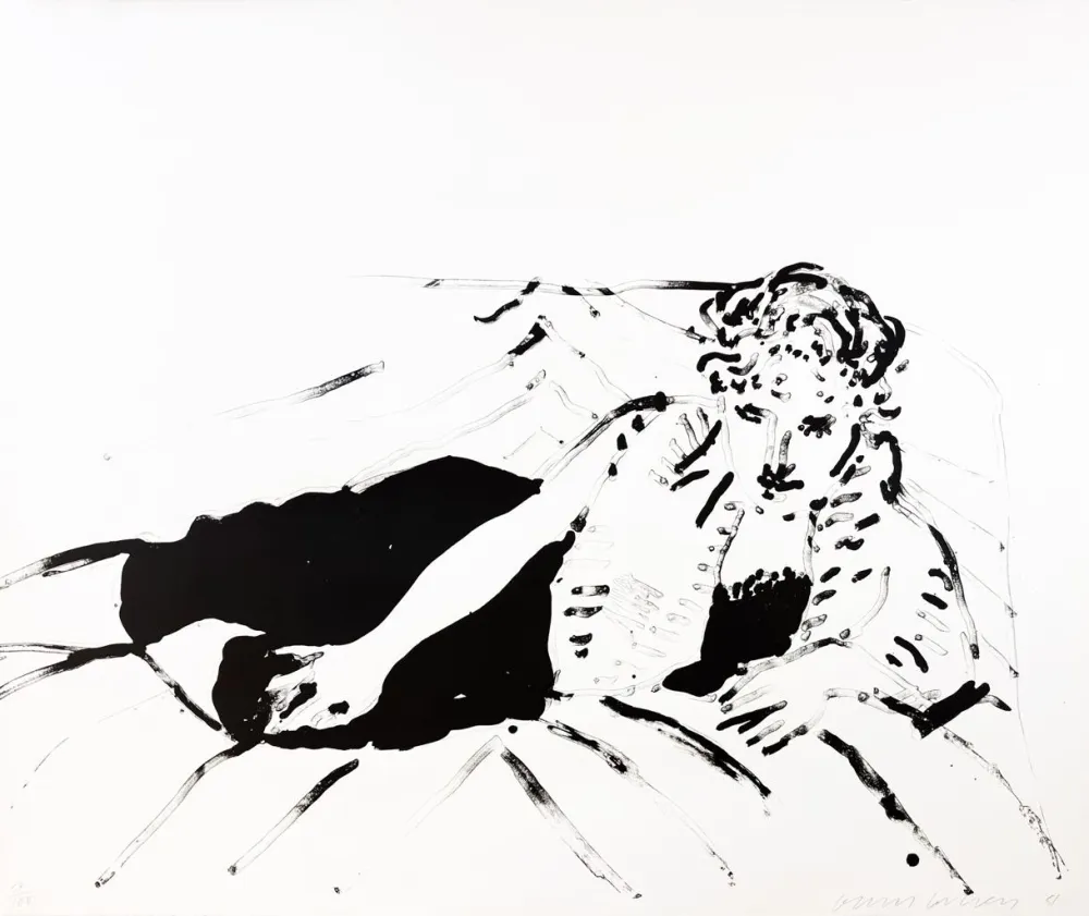 Lithographie Hockney - Big Celia Print #1