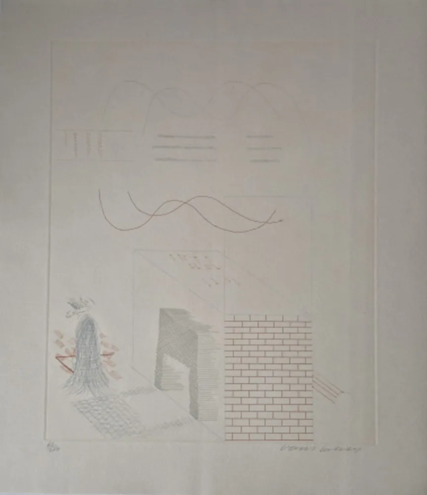 Gravure Hockney - Buzzing of the Blue Guitar