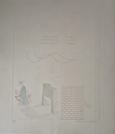 Gravure Hockney - Buzzing of the Blue Guitar