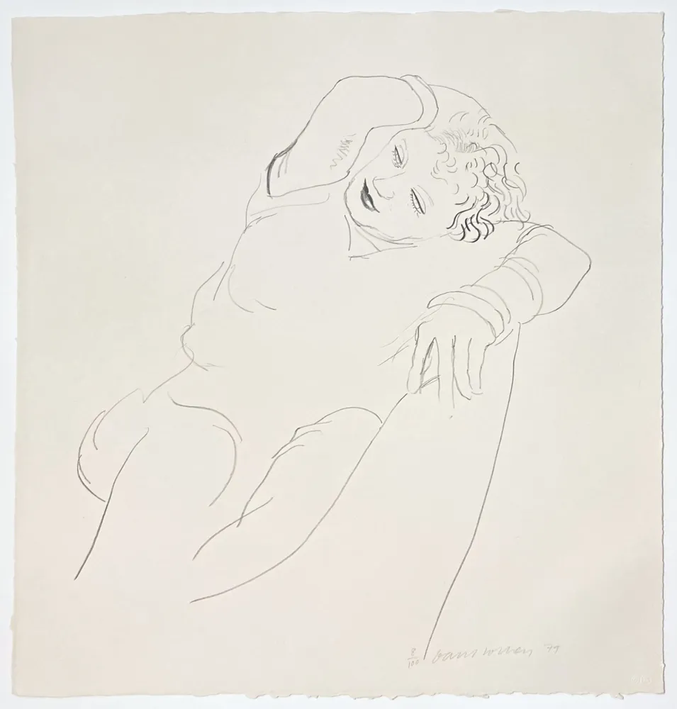 Lithographie Hockney - Celia Reclining
