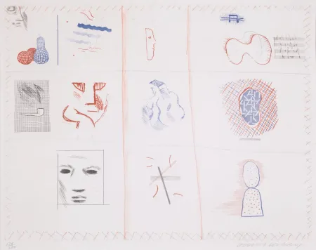 Eau-Forte Et Aquatinte Hockney - Franco-American Mail (from The Blue Guitar)