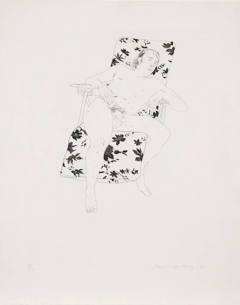 Gravure Hockney - Mo asleep