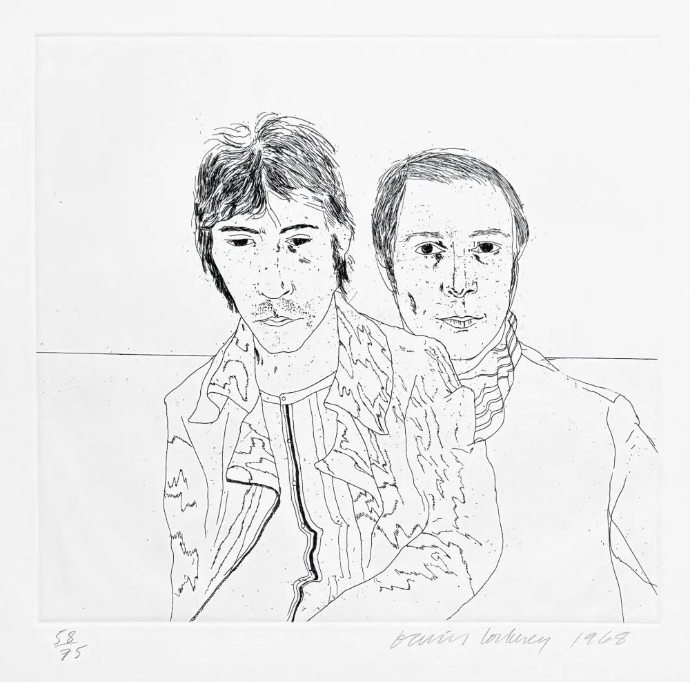 Eau-Forte Hockney -  Ossie and Mo