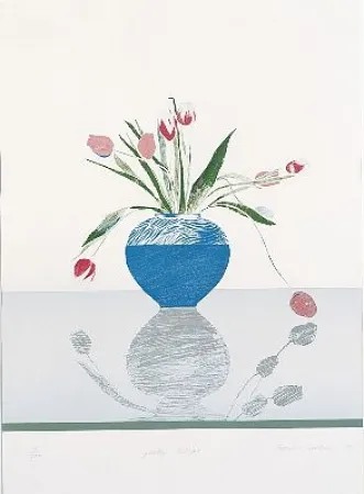 Lithographie Hockney - Pretty Tulips