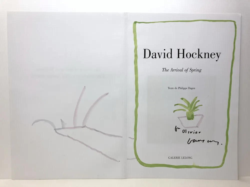 Aucune Technique Hockney - The arrival of the spring. Dessin à l'aquarelle. Signé
