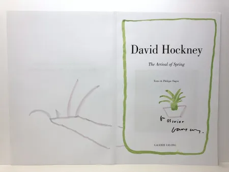 Aucune Technique Hockney - The arrival of the spring. Dessin à l'aquarelle. Signé