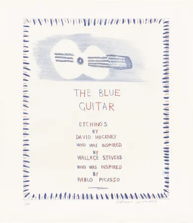 Eau-Forte Et Aquatinte Hockney - The Blue Guitar: title page