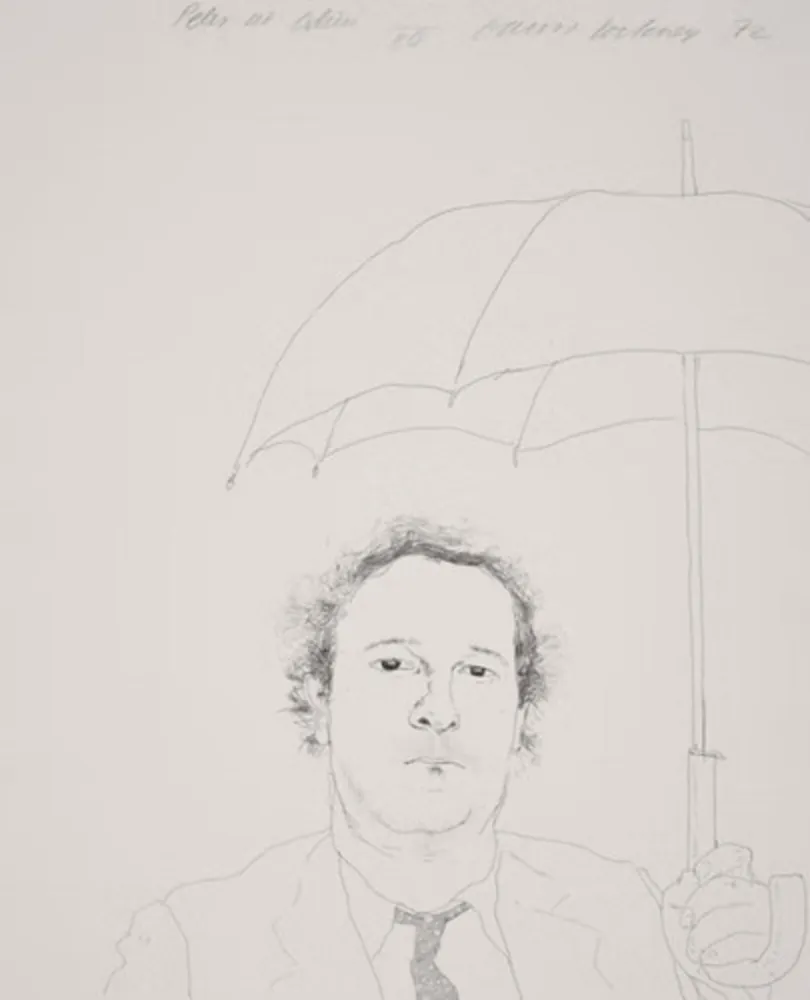 Eau-Forte Et Aquatinte Hockney - The Restaurateur - Peter At Odins