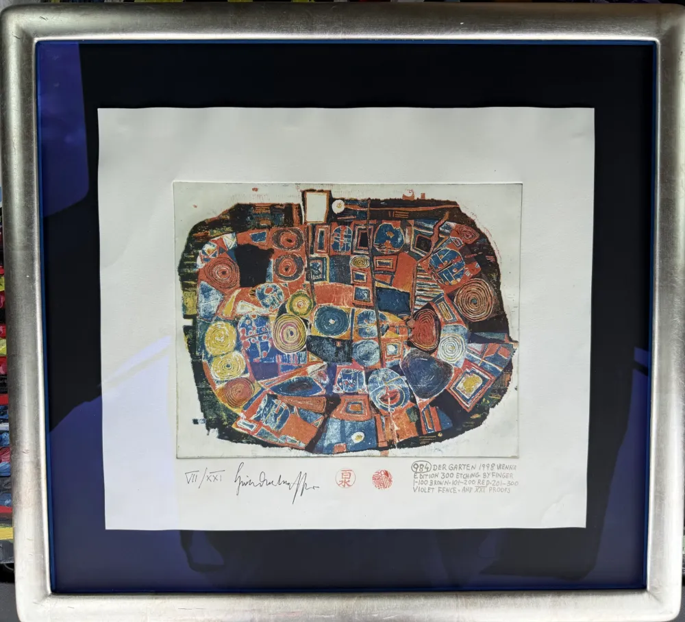 Eau-Forte Et Aquatinte Hundertwasser - Der Garten, The Garden, Le Jardin