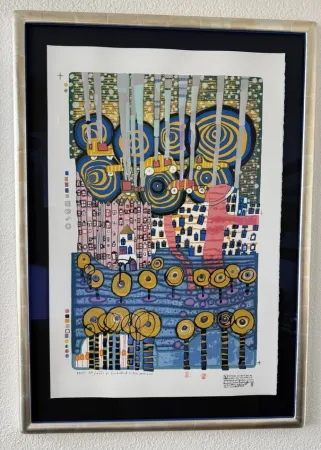 Sérigraphie Hundertwasser - I Fori segretti del Rei, Die geheimen Blumen des Königs