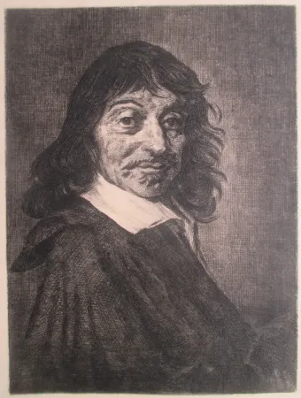 Gravure Ilsted - René Descartes, after the portrait by Frans Hals