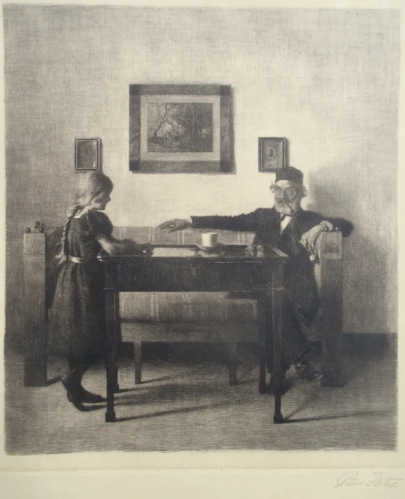 Gravure Ilsted - Visiting Granddad