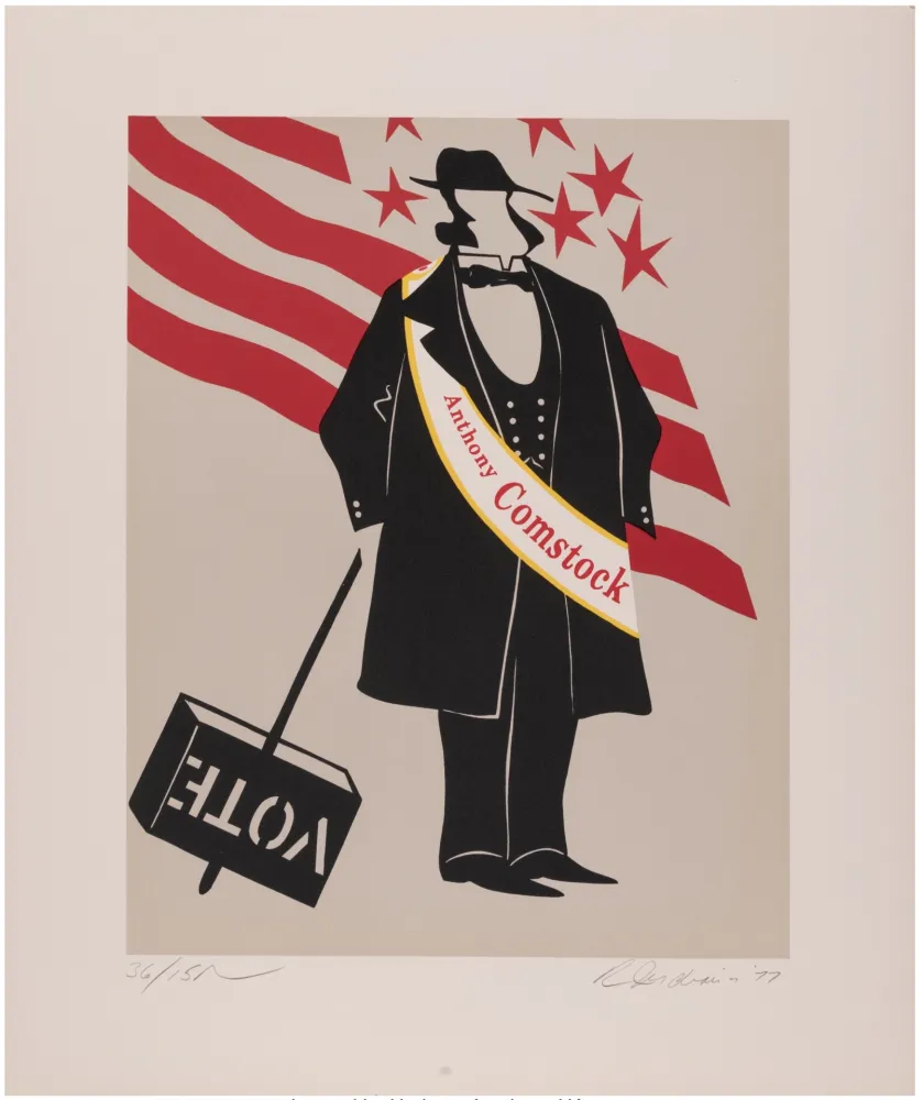 Sérigraphie Indiana - Anthony Comstock, 1977 - Hand-signed