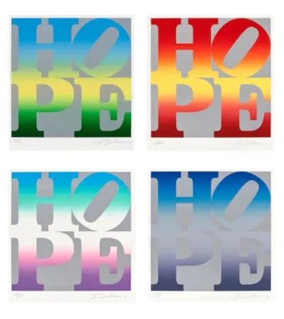 Sérigraphie Indiana - Four Seasons of Hope (Silver), 2012