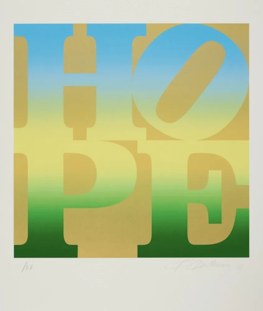 Sérigraphie Indiana - Four Seasons of Hope: Summer (Gold)